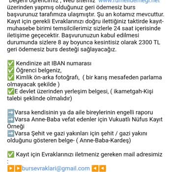 Burs Vaadiyle Dolandırıcılık Rumeli Derneği Şikayet