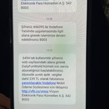 Vodafone Pay Tarafından İzinsiz Abonelik Yapılması