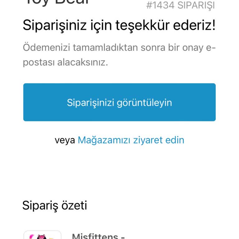 Toy Bear Siparişim Gelmedi Bilgi Verilmedi