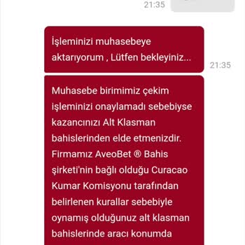 Aveobet Ödeme Yapılmayan Bonus Kazancı