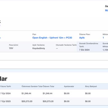 Open English Otomatik Yenileme Sorunu Ve İptal Zorluğu