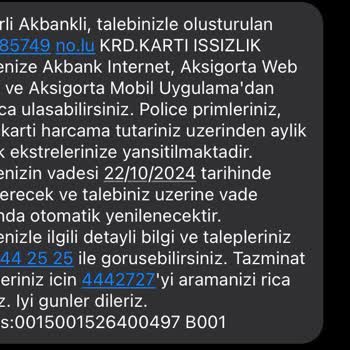 Akbank İzinsiz İşsizlik Sigortası Ücreti Talebi