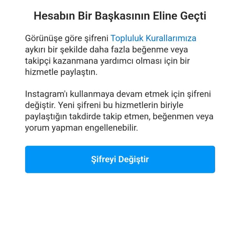 Instagram Hesabım Ele Geçirildi!