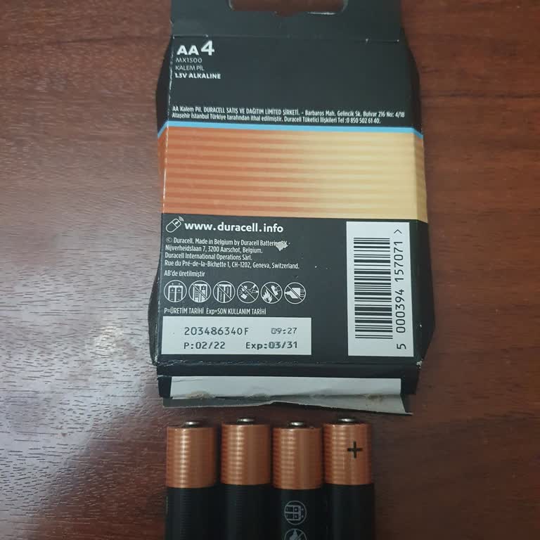 AA Duracell Piller De Enerji Yok.