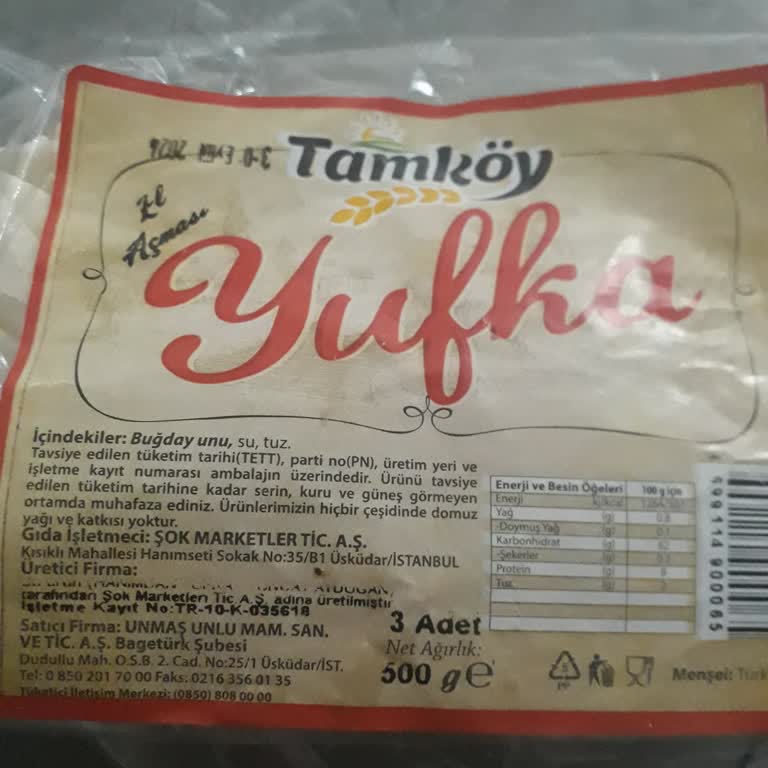 Şok Market Tamköy Yufka Korkuttu.