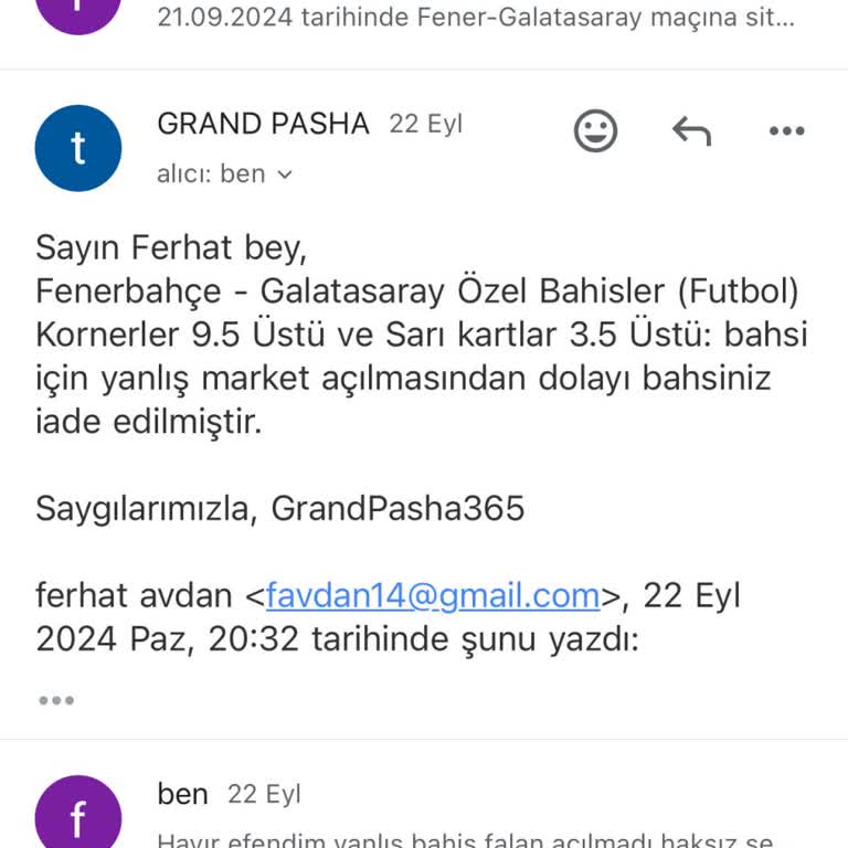 GrandPashaBet Kazandığım Bahsi İptal Etti