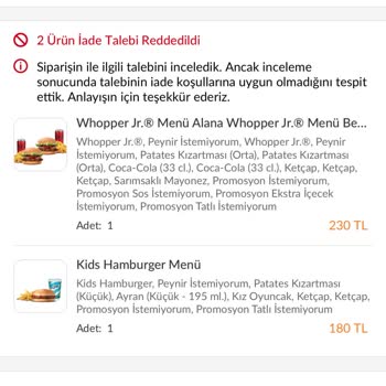 Trendyol Sipariş Verildi, Ürünler Ulaşmadı Ve İade Reddi