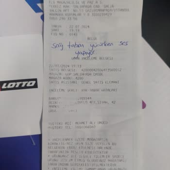 Lotto Marka Ayıplı Ayakkabı Ürünü Sorumluluk Reddi