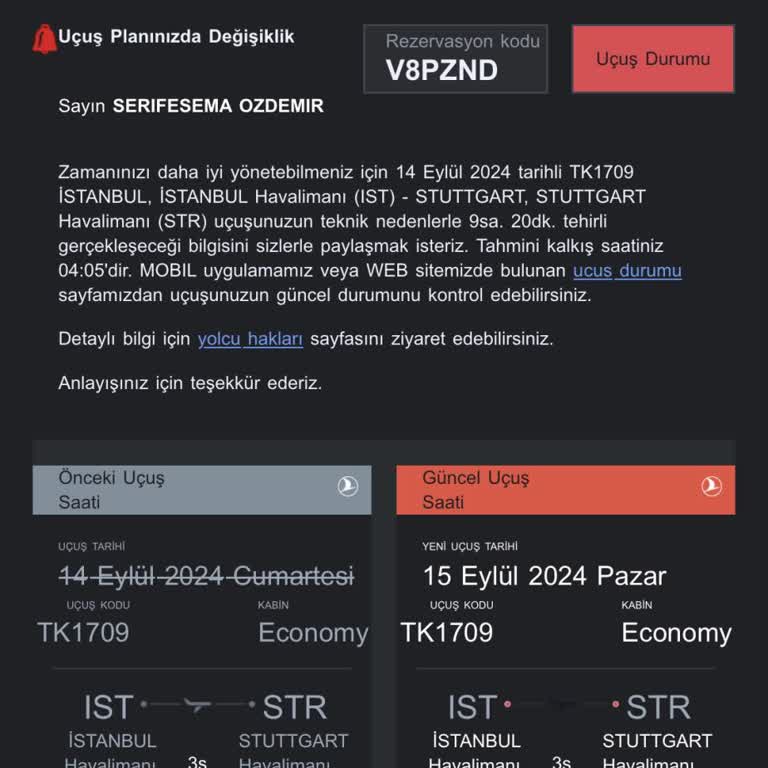 THY Uçuşlarında Yaşanan Rötar Ve Organizasyon Sorunları