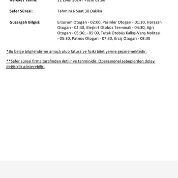 Obilet Üzeri Yeşil Erciş Turizm Şikayet