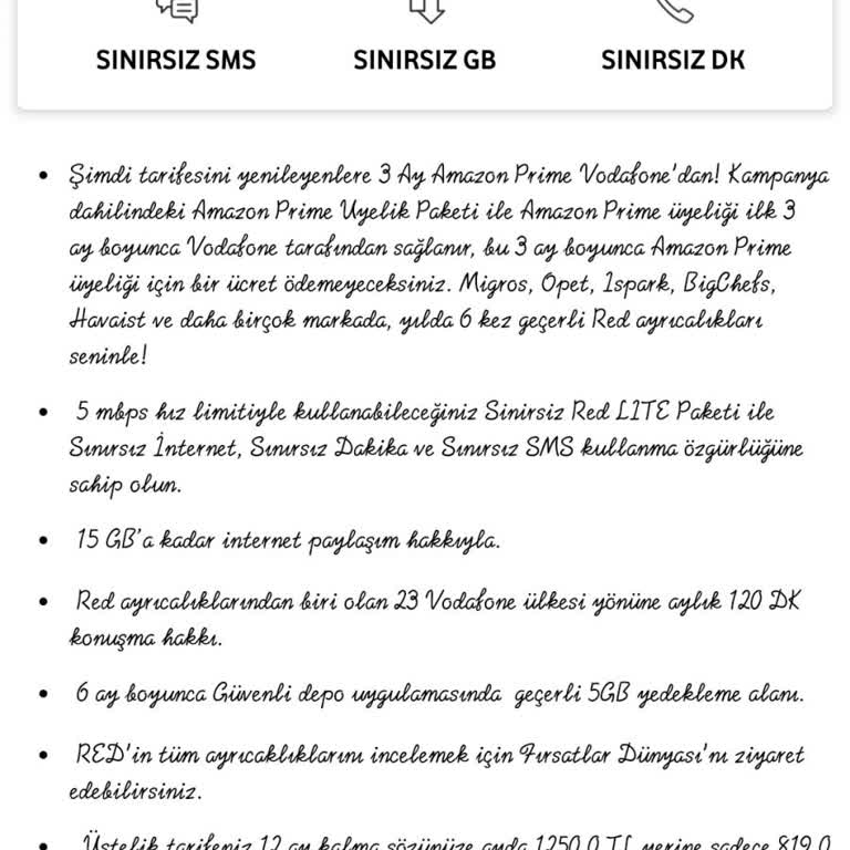 Vodafone'un Yüksek Fiyatlı Sınırsız İnternet Tarifesi Şikayeti