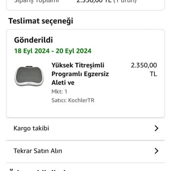 Kochler Satın Aldığım Ürünü Göndermedi