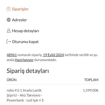 Roboturkiye Ürünü Kargolamadı
