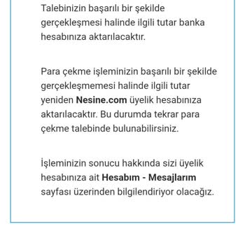 Nesine Para Sorunu Banka Hesabıma Geçmedi