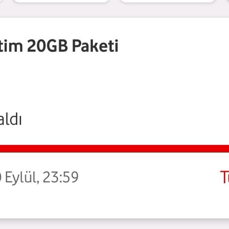 Vodafone Yanımda Uygulamasında Yanlış GB Paketi Sorunu