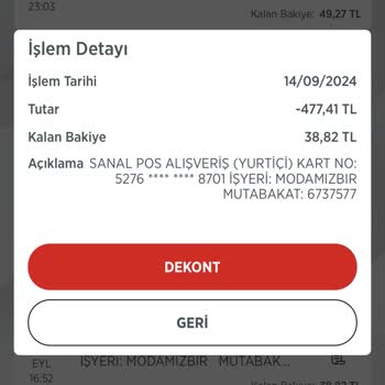 Modamizbir.com Kargom Gelmedi Ve Param Çekildi