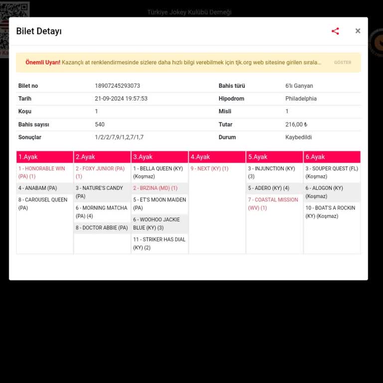 Türkiye Jokey Kulübü (TJK) Agf Saçmalığı Geniş Tutulmalı