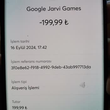 Google Jarvi8 Games İzinsiz 199,99 TL Paramı Çekmiş!