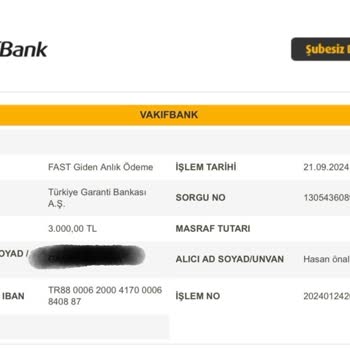 VakıfBank Hesabımdan Bilgim Dışında Para Transferi Yapılmış