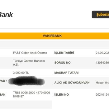 VakıfBank Hesabımdan Bilgim Dışında Para Transferi Yapılmış