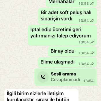 Reydeko Halı Teslimat Gecikti İptal Edilmiyor