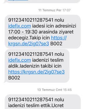 İdefix Para İadesi Gerçekleştirmiyor.