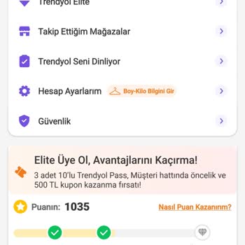 Trendyol Puanımı Vermiyor Elite Üye Olamıyorum