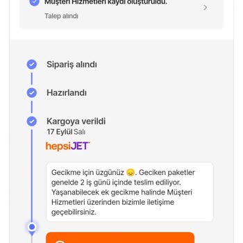 Hepsiburada Siparişim Teslim Edilmedi