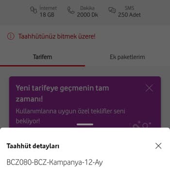Vodafone Faturamda Haksız Ücretlendirme ve Cayma Bedeli Sorunu