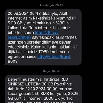 Vodafone İnternet Paketim Hızla Tükeniyor
