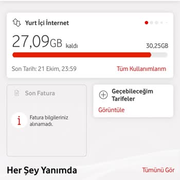 Vodafone İnternet Paketim Hızla Tükeniyor