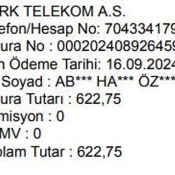 Türk Telekom İnternet Faturası Kesintisi