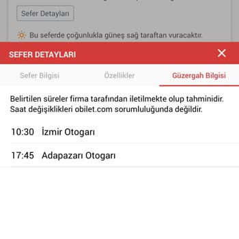 Vib Otobüs Şirketinin Obilet Uygulamasındaki Yanıltıcı Bilgileri