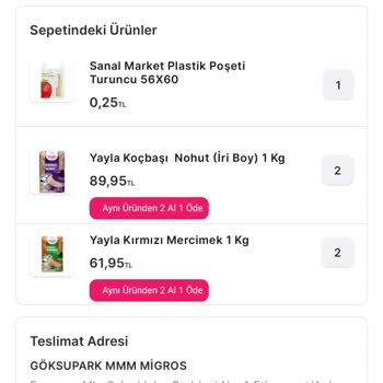 Migros Sanal Market Şikayeti
