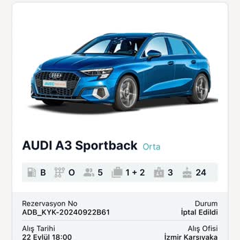 Avec rent a car İzmir Karşıyaka Şube Olumsuz Deneyim