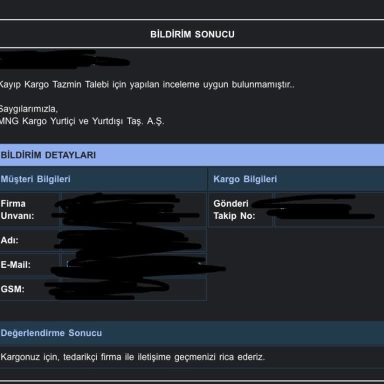 MNG Kargo Yüzünden İademi Alamadım