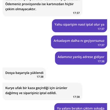 Getir Firmasının Kuryesi Yanlış Adrese Gidip Siparişimi İptal Etmesi