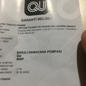 A101 Ve HES Dış Ticaret Şarjlı Damacana Pompası Şikayeti