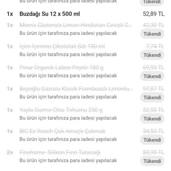 Yemeksepeti Elinde Olmayan Ürünleri Satıp, Getirmeyerek Mağdur Ediyor