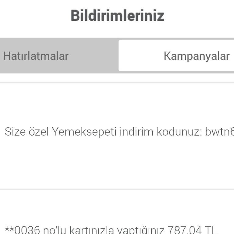 Yemek Sepeti Ve Garanti BBVA Kampanya Sorunu