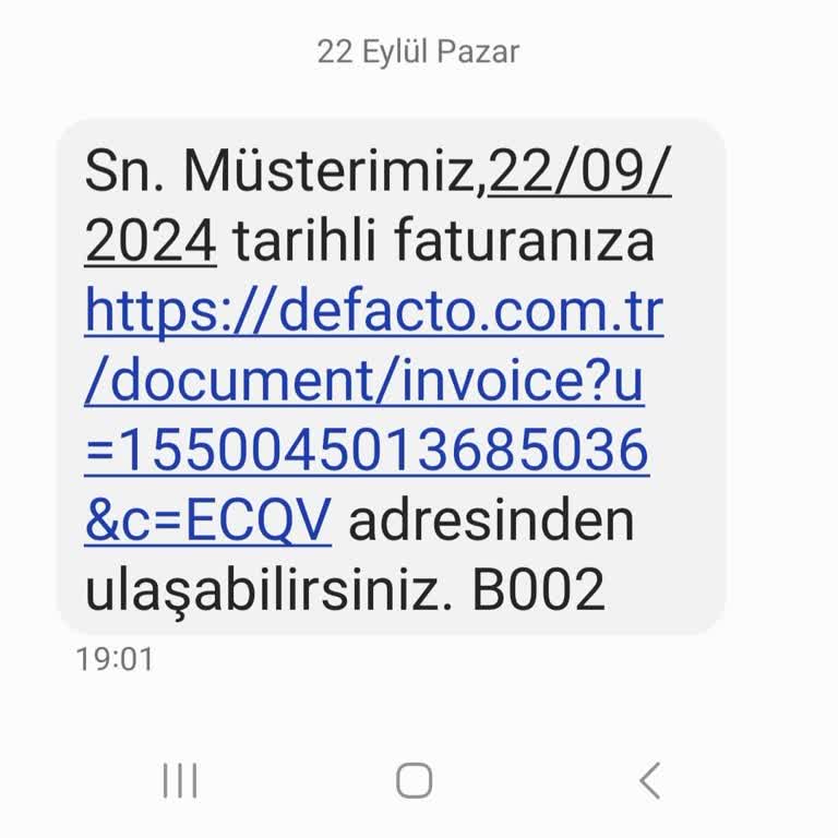 DeFacto Haberim Olmadan Adım Ve Numaramla Yapılan Alışveriş