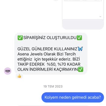 Asena Jewels Bir Yıldır Beklenen Yonca Kolye Hala Gelmedi