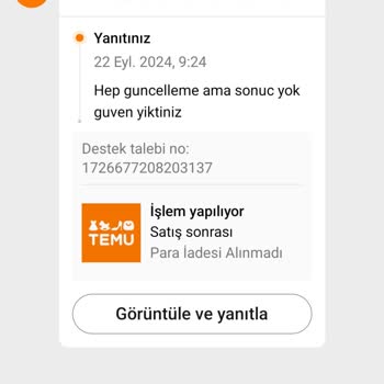 Temu Para İade Yalanı