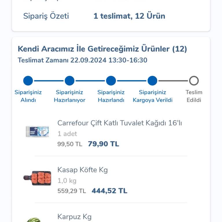 Carrefour SA Siparişimi Getirmiyor. Ne Zaman Geleceği Belli Değil