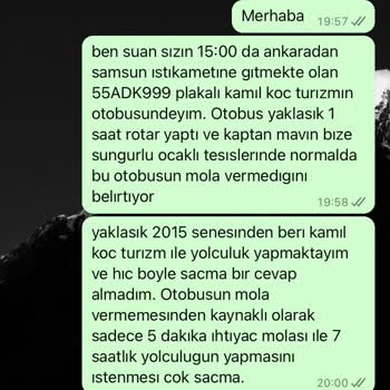 Kamil Koç Molasız Rötarlı Yolculuk Mecburiyeti