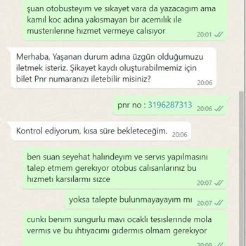 Kamil Koç Molasız Rötarlı Yolculuk Mecburiyeti