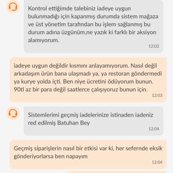 Trendyol Eksik Sipariş Ve İade Sorunu