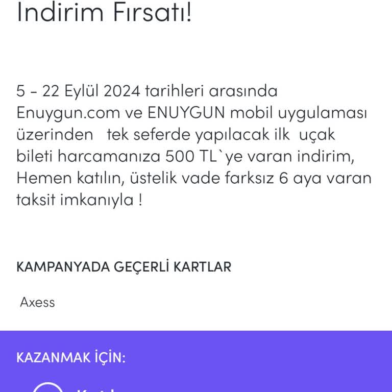 Enuygun.com Paramı Çekti Biletleme İşlemi Yapmadı