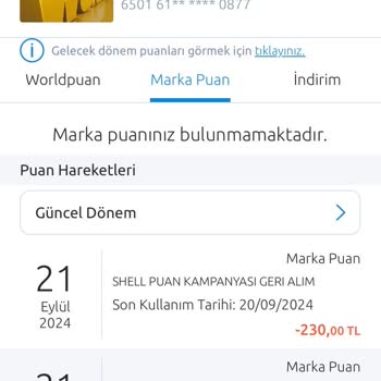 Yapı Kredi Akaryakıt Kampanyası Puan Sorunu