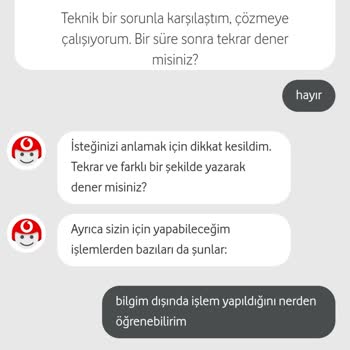 Vodafone Müşteri Temsilcisine Ulaşamama ve Şifre Mesajları Sorunu
